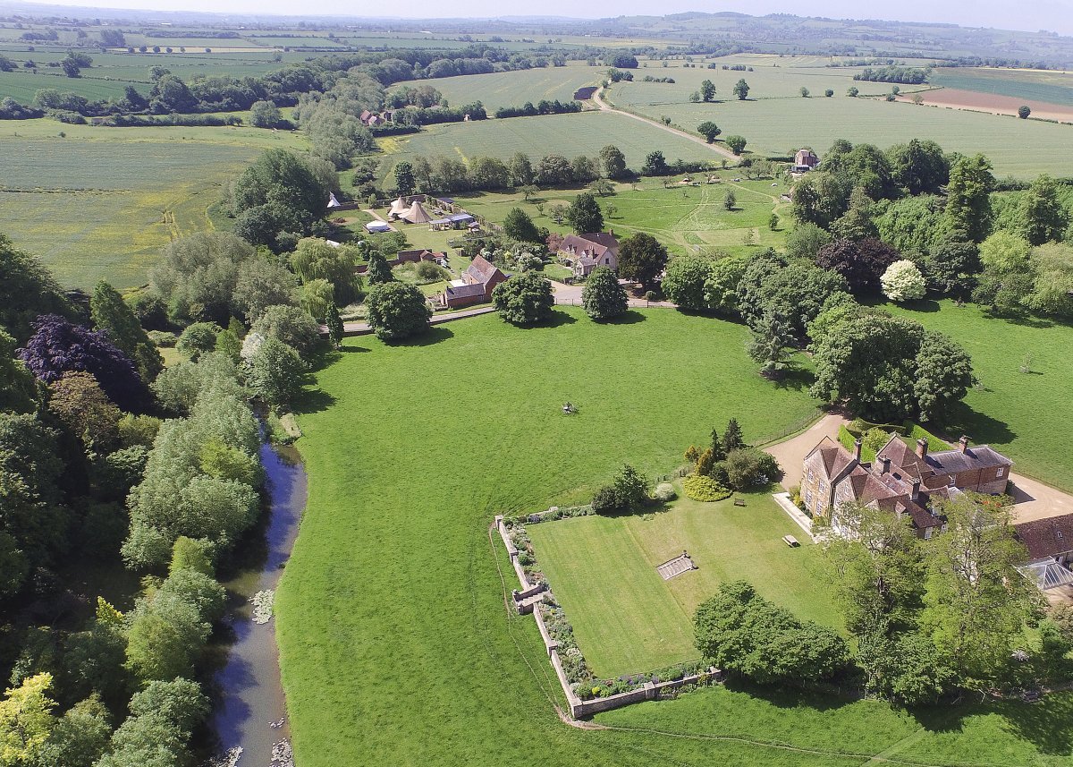 A bird's eye view of Talton House and Talton Lodge